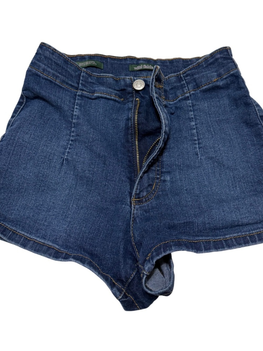 Wild Fable Dark Blue High-Rise Denim Shortalls